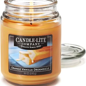 Candle-Lite Scented Orange Vanilla Dreamsicle Single-Wick Jar Candle, 18 oz